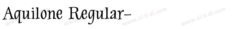 Aquilone Regular字体转换